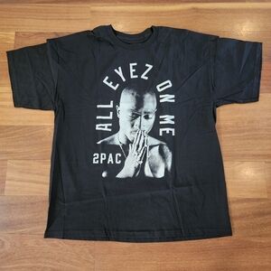 New 2Pac Tupac Shakur T-shirt Black Mens XXL 2XL All Eyez On Me Cotton